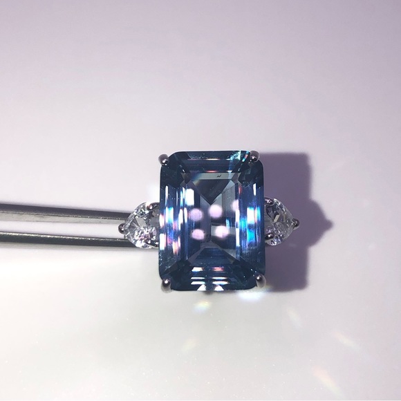 8ct London Blue Topaz Ring - Picture 4 of 10